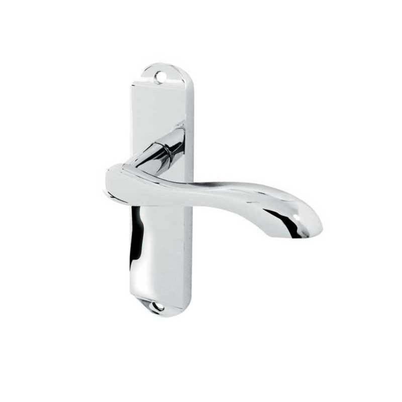 Broadway Passage Door Handle, Polished Chrome