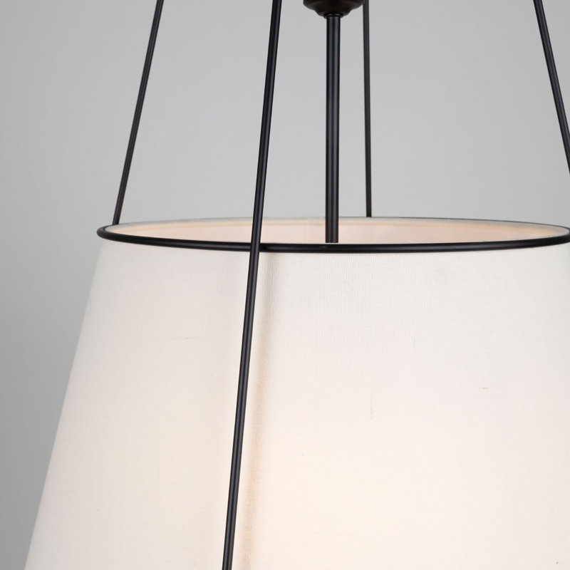 Luminaire suspendu 3 lumières Pullman, Noir