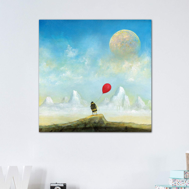 Lever de lune par Neil Thompson - reproduction d'art, Toile tendue, Pas de tapis, H 18 po x l 18 po x 1,5 po