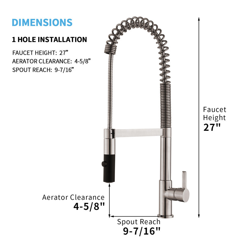 VANITYFAIR Pull Down Kitchen Faucet