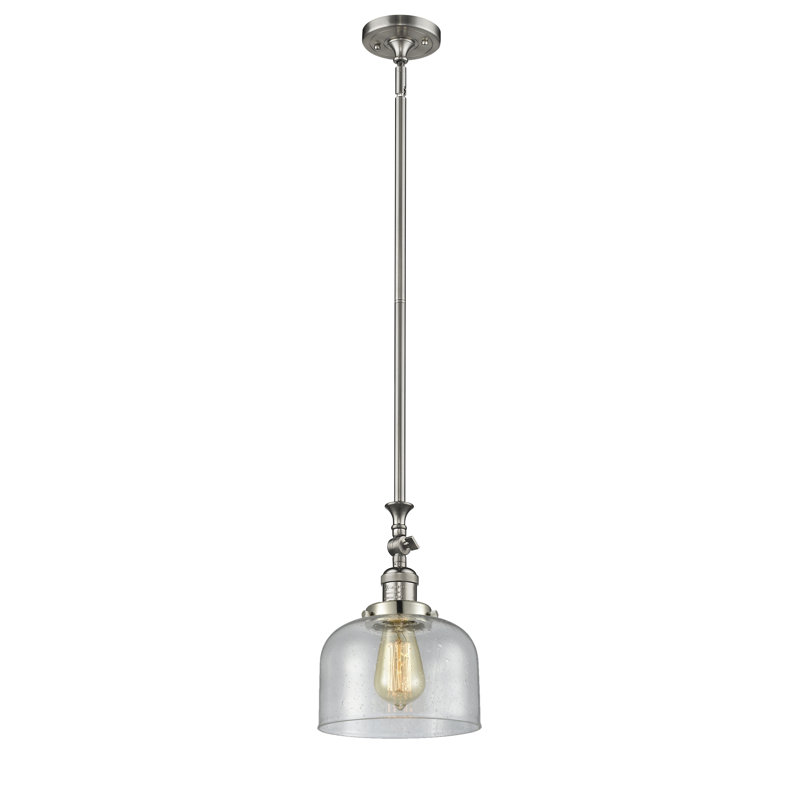 Estefan 1 - Light Bell Pendant, Brushed Satin Nickel, Seedy