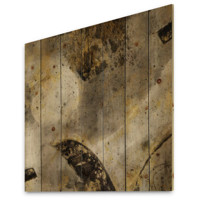 Glam Gold Desert Neutral - impression moderne sur bois de pin naturel
