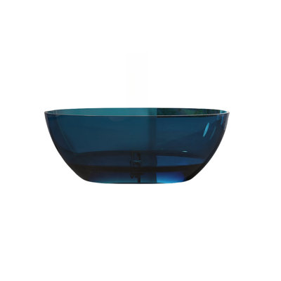 63'' W 22'' H Frameless Offset Curved Tub & Shower Kit