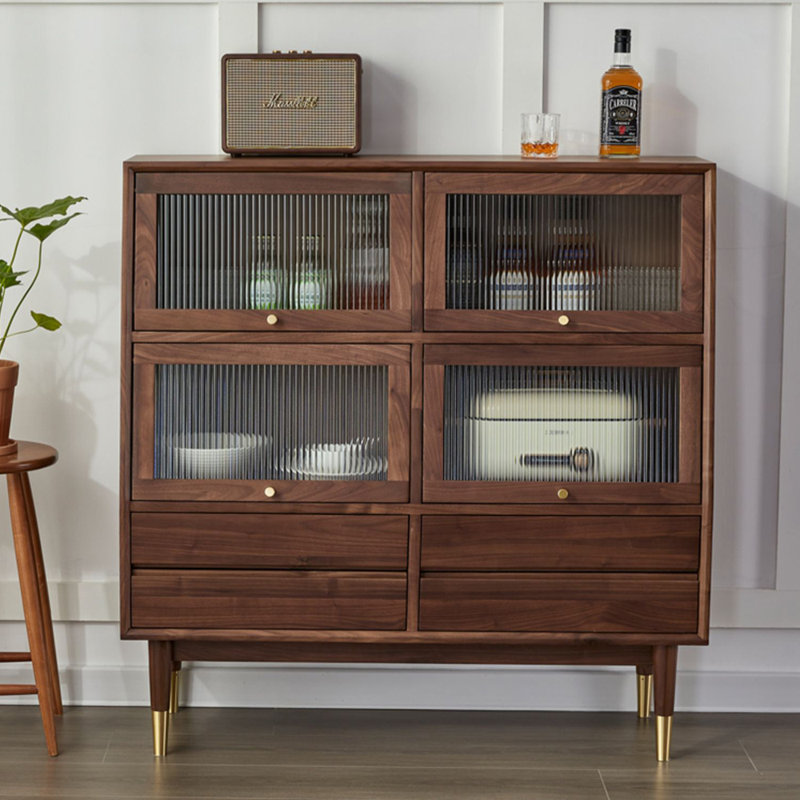 Buffet luxueux rétro de style européen, H 44,1 po x l 43,3 po x P 14,1 po