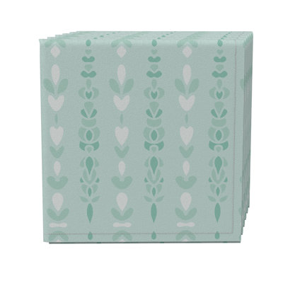 Cotton Twill Floral Square Napkin