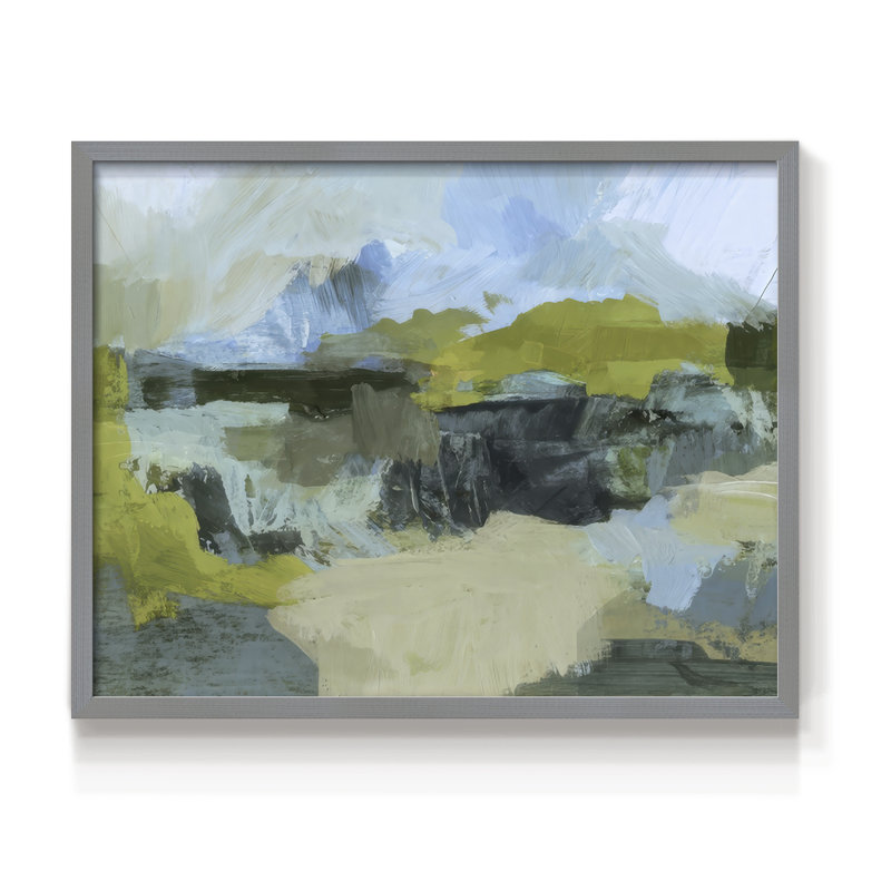 «Geotheral Patchwork I», reproduction encadrée, H 22 po x l 28 po, Gris
