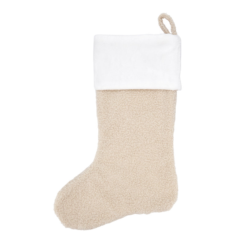 Chaussette de Noël festive à feuillage