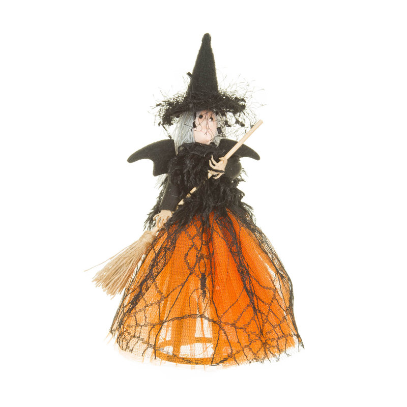 Sorcière orange souriante