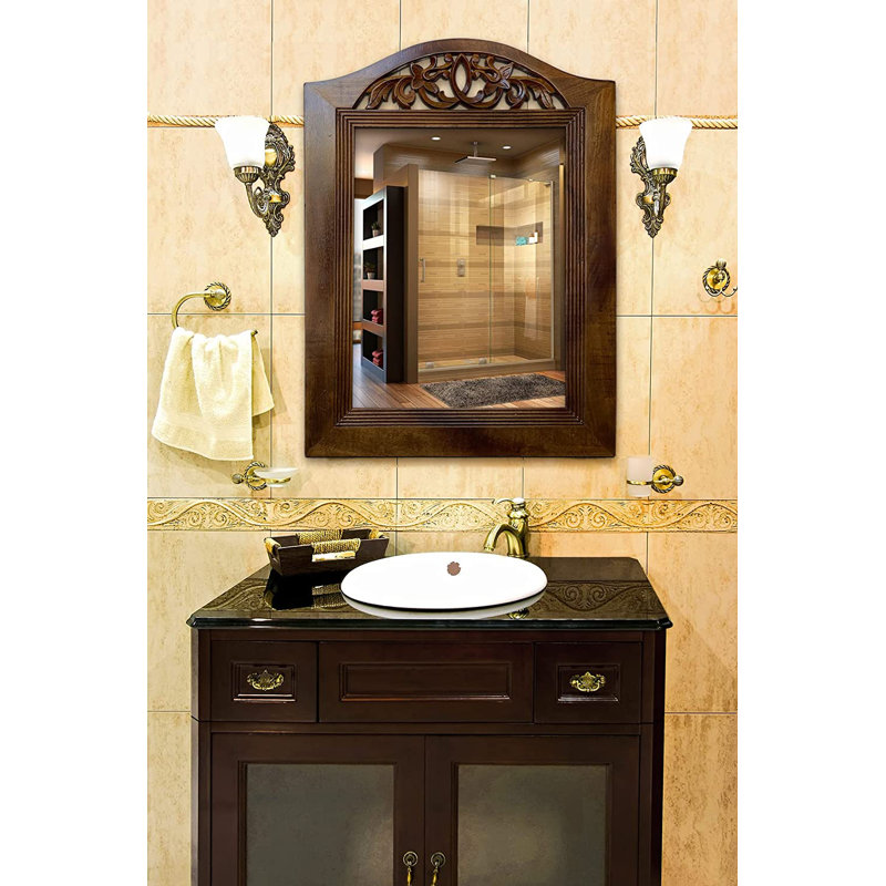 Wood Flat Wall Mirror
