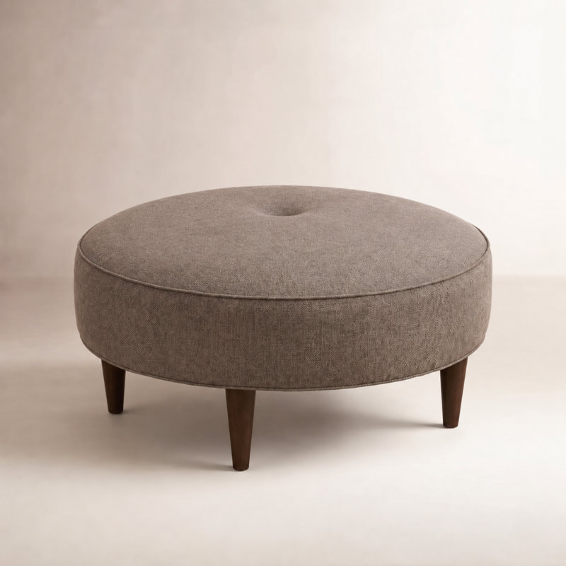 Dispatch Upholstered Ottoman, Honey Birch, Capri