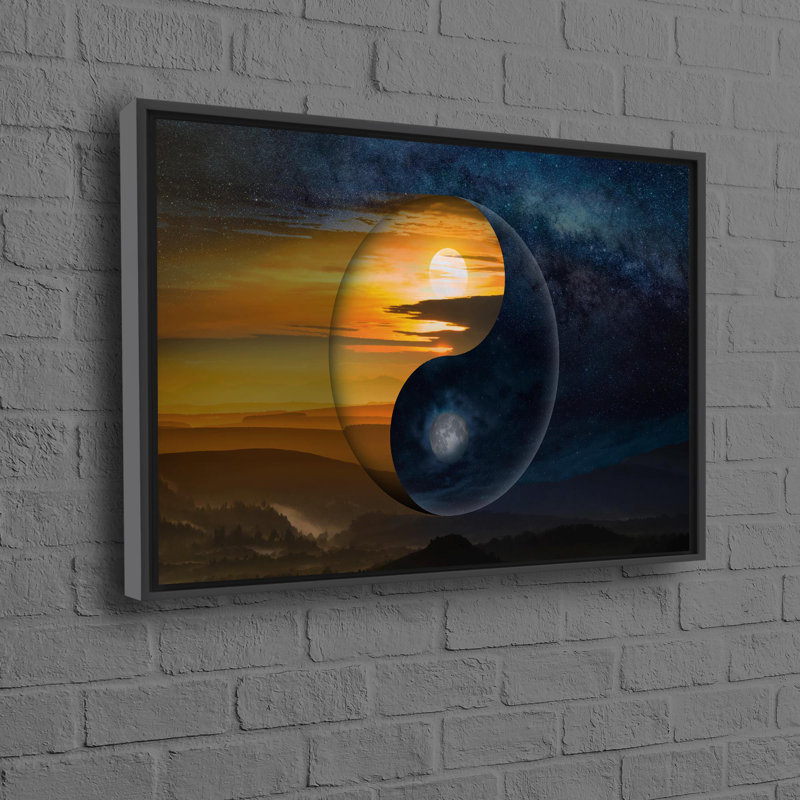 Décoration murale moderne avec impression sur toile, symbole de Yin et Yang, idéale pour la décoration intérieure ou le cadeau de demoiselle d'honneur