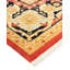 Tapis orange en laine noué à la main de conception unique 9 pi 3 po x 11 pi 10 po Hayner