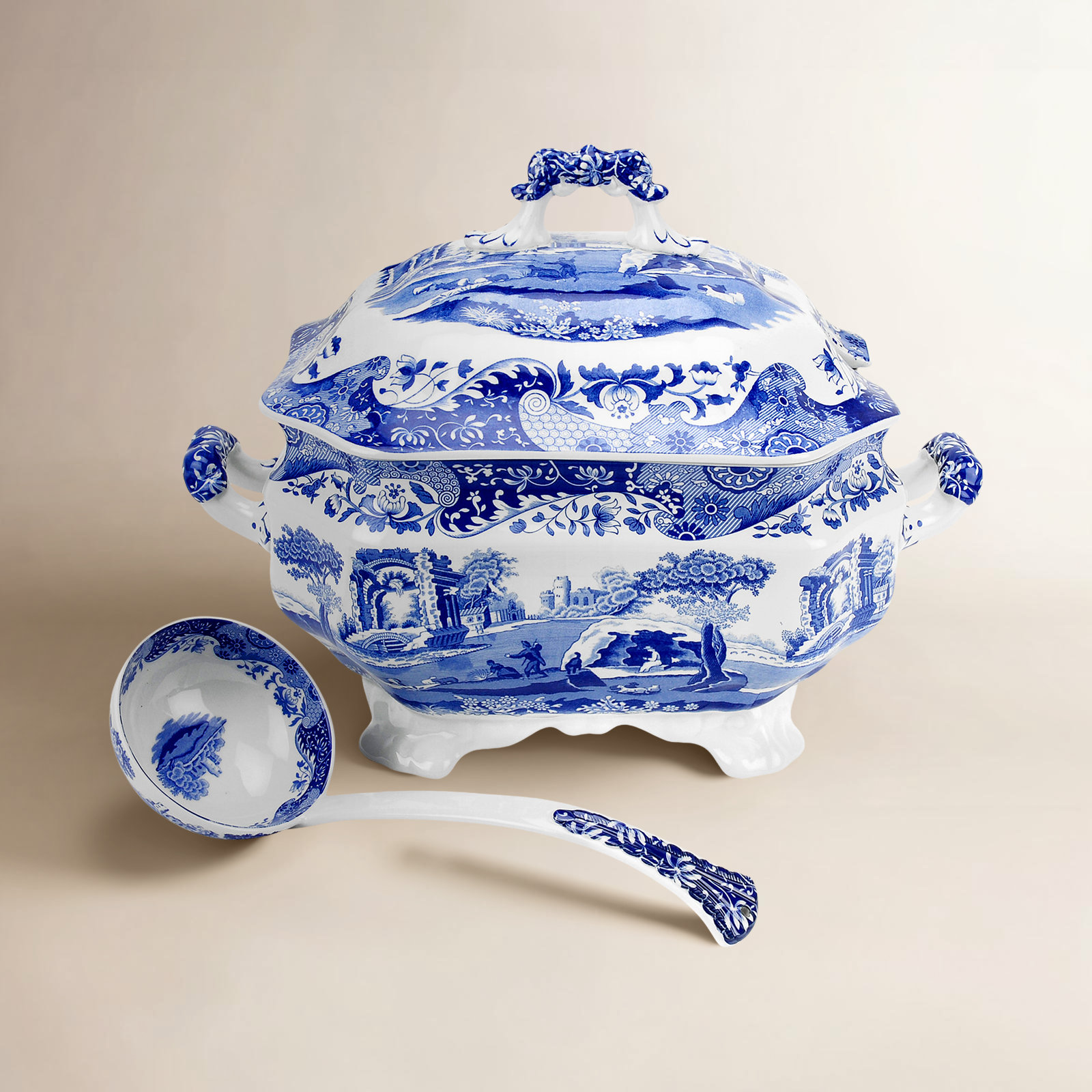 Blue Italian Porcelain Tureen