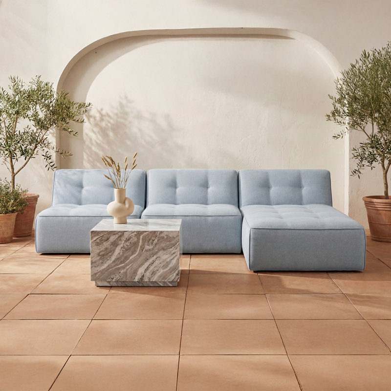 Sunseeker Outdoor Lounge Chair, Light Blue, Polyester