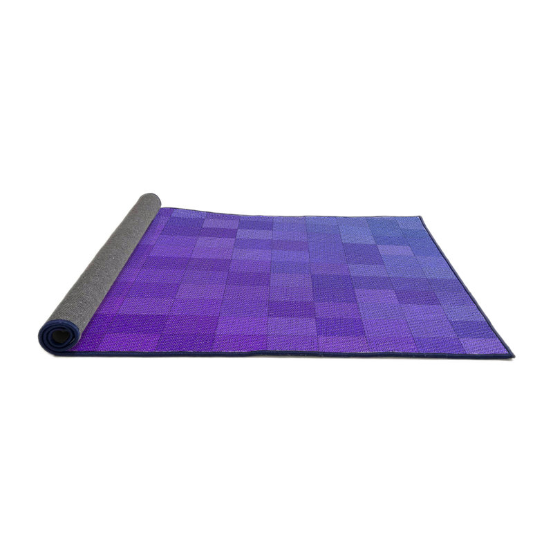 Tapis de zone mauve à motifs, Rond 6 pi