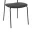 45.5cm H Polyurethane Upholstered Metal Square Back Parsons Chair in BLACK PU