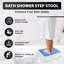 Belfry Bathroom Bath Step Anti Slip Bathroom Slip Resistant Modular Aid Elderly Shower Stepping Disability Mobility Aid Door Walking Stool