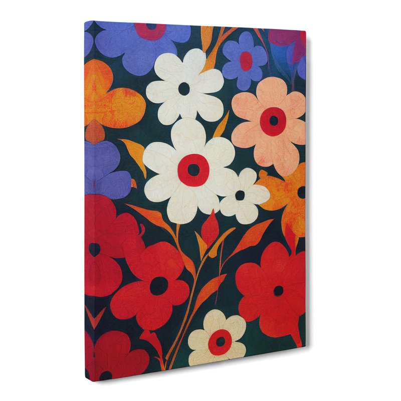 Aubert Floral Patchwork - Wrapped Canvas, 50cm H x 35cm W x 3cm D