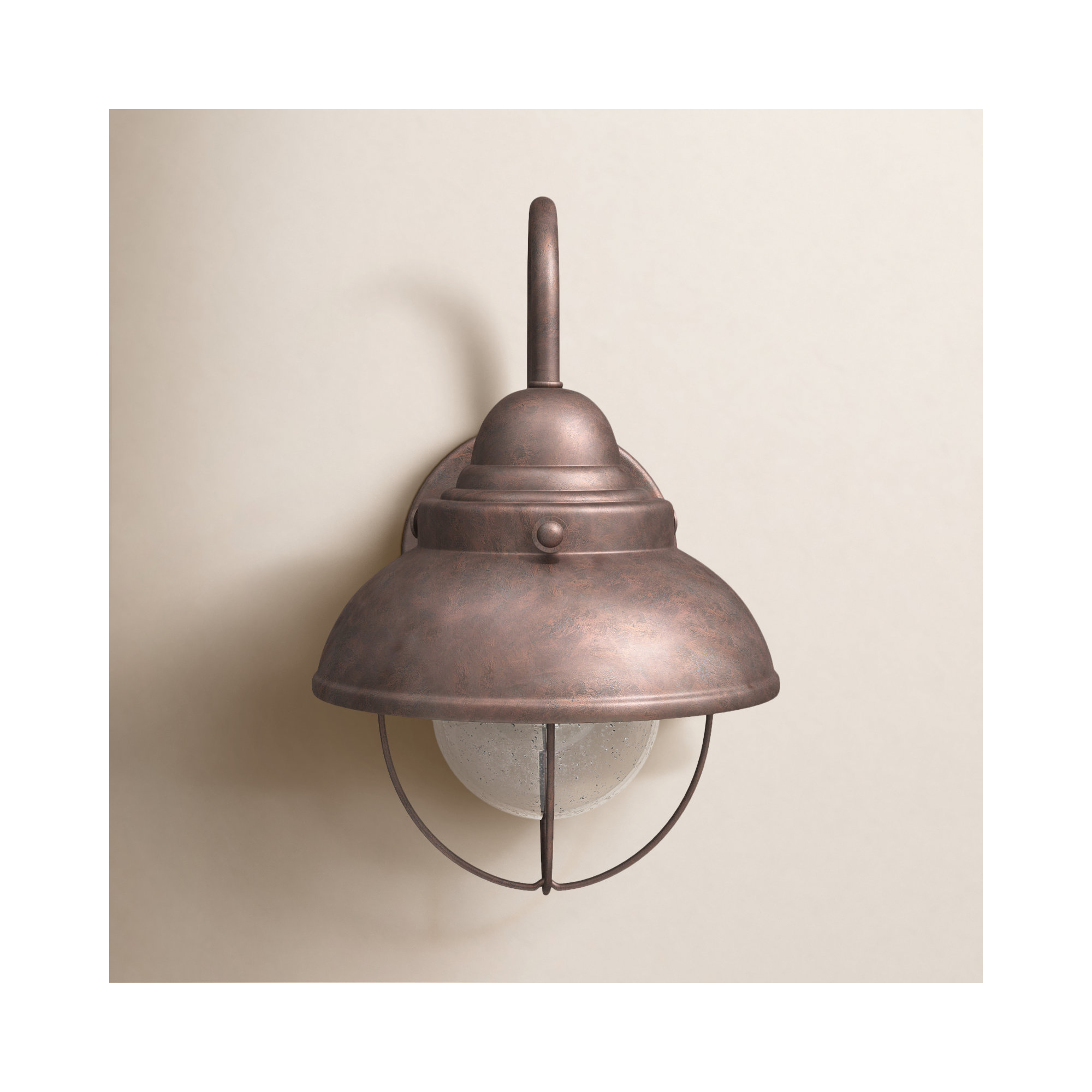 Audrey Single Light Bell Outdoor Wall Light, Weathered Copper