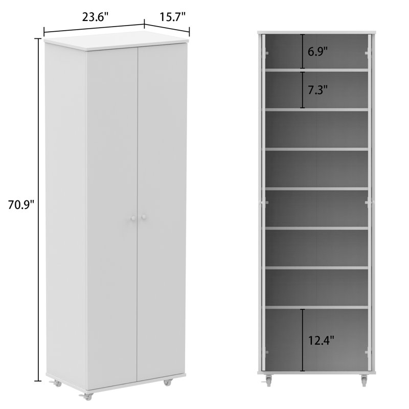 24 Pair Shoe Storage Cabinet, Black