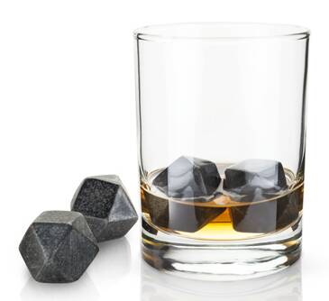 9 White Whiskey Whisky Scotch Soapstone Stone Ice Cubes Rocks 4 Ball Mold  Maker