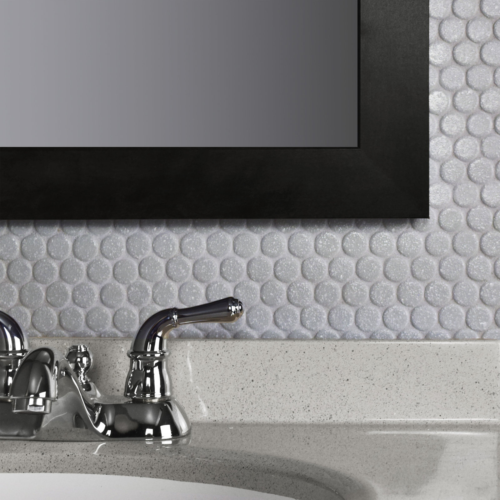 Hudson Penny Round Porcelain Wall and Floor Tile, Gray