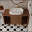 Meuble-lavabo mural 39,4 po avec lavabo ovale en céramique