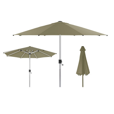 10 pi Parasol de terrasse en aluminium à DEL RVB RVB pour jardin, terrasse, usage commercial