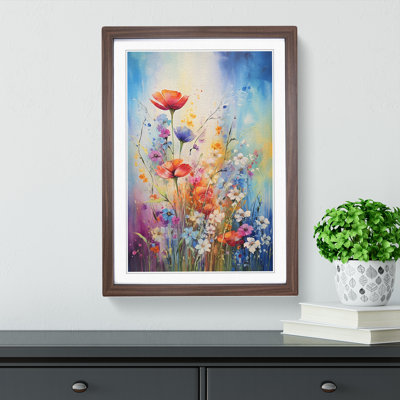 Wildflowers Abstract - Framed Print