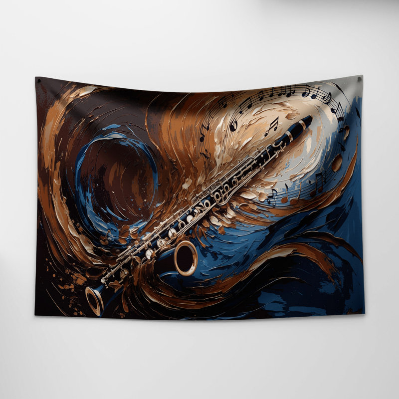 Tapisserie murale «Music Clarinette», 68 po x 80 po
