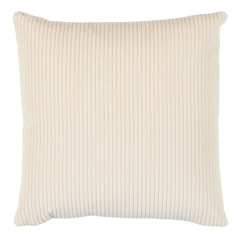 Coussin décoratif en velours côtelé Wyatt, Gris acier, 22 po x 22 po