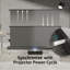 Écran de projection de plancher électrique 120 po, écran de projection ultra court ALR avec commande vocale intelligente