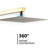 10 Inch Brushed Gold Shower Combination With Adjustable Head, Diverter, And Easy - Clean Function For A Stylish Space Wall Mounted System Built In Hot Cold Mixing, Diverter Valve, Top Spray Soothing