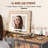 55.12" W Dresser For Bedroom With Mirror & 10 Drawers, Bedroom Dressers With Led Lights & Charging Station-1316397173