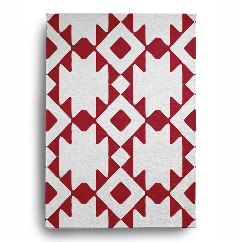 Chenille Geometric Indoor Rug, Rectangle 5' x 7'