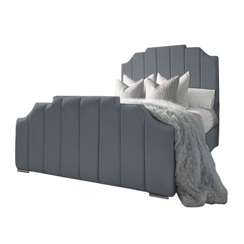 Tyrion Upholstered Bed Frame, Super King (6'), Charcoal