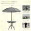Ensemble de 6 meubles de salle à manger d'extérieur, comprenant 1 table, 4 chaises et 1 parasol de patio