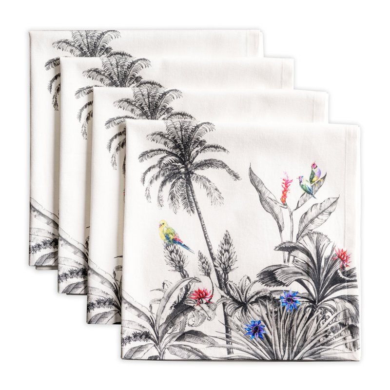 Ensemble de serviettes en coton 4 pièces amarante