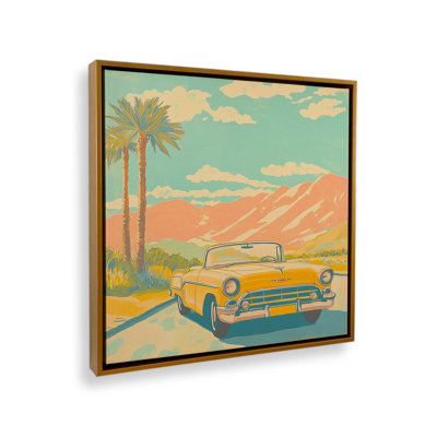 Reproduction d'art sur toile «Cadillac on Sunset II» par Walker Noble