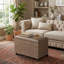 Repose-pieds de rangement en similicuir avec roulettes de style rétro -1076082372