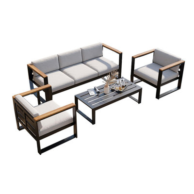 Rexene 5 - Person Patio Conversation Set with Cushions