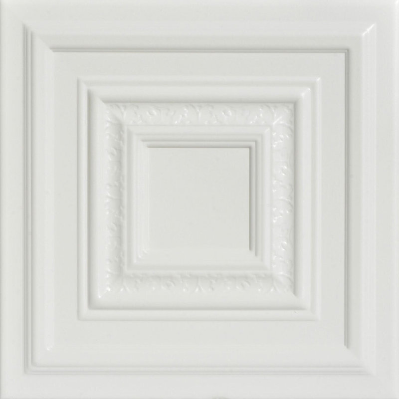 Carreau de plafond en polystyrène Chestnut Grove 1,6 pi x 1,6 pi, Blanc colombe