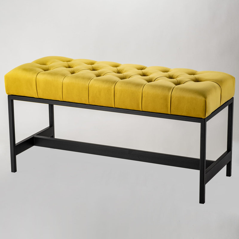 Farrison Velvet Upholstered Bench, H50 x W100 x D35cm