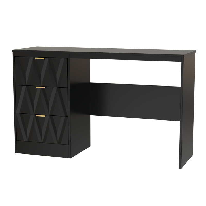 Besmir Dressing Table, Deep Black/Black Matt