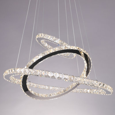 Stanton Prior 3 - Light Glass Dimmable LED Geometric Chandelier
