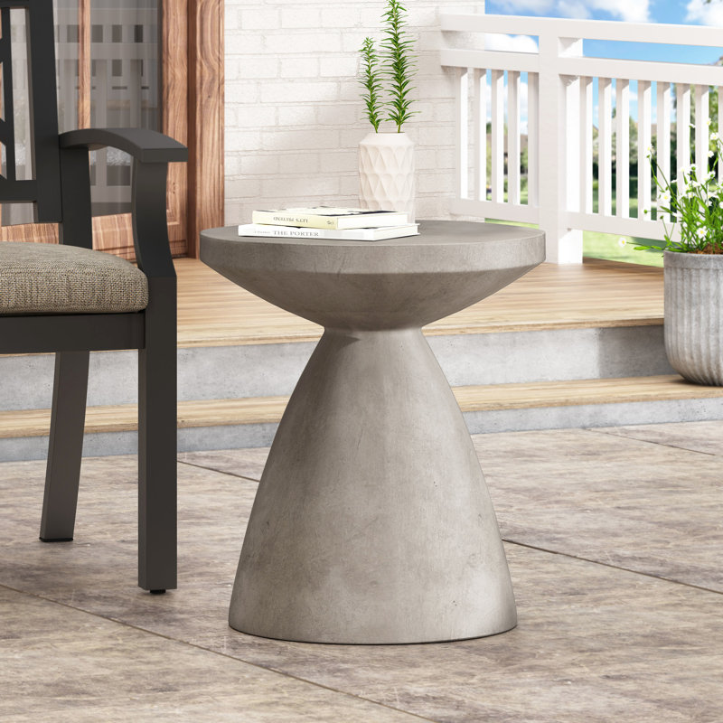Pièce décorative d'extérieur en béton léger - Table d'appoint fonctionnelle pour jardin moderne et pratique