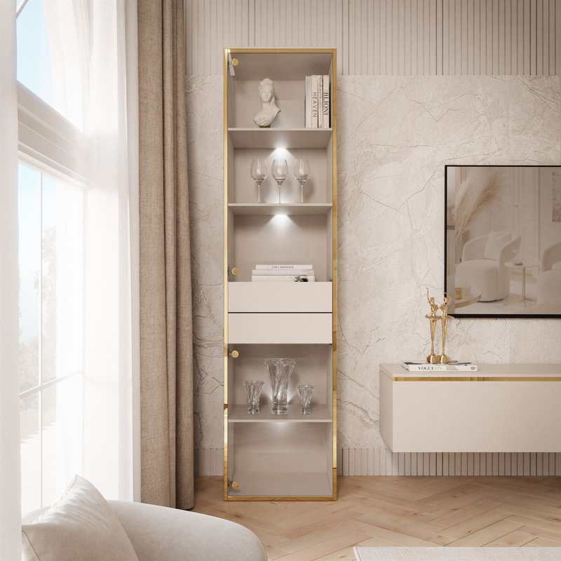 Aurora Display with LED Lighting, Cashmere