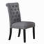 Ensemble de 2 chaises de salle à manger en tissu gris anthracite