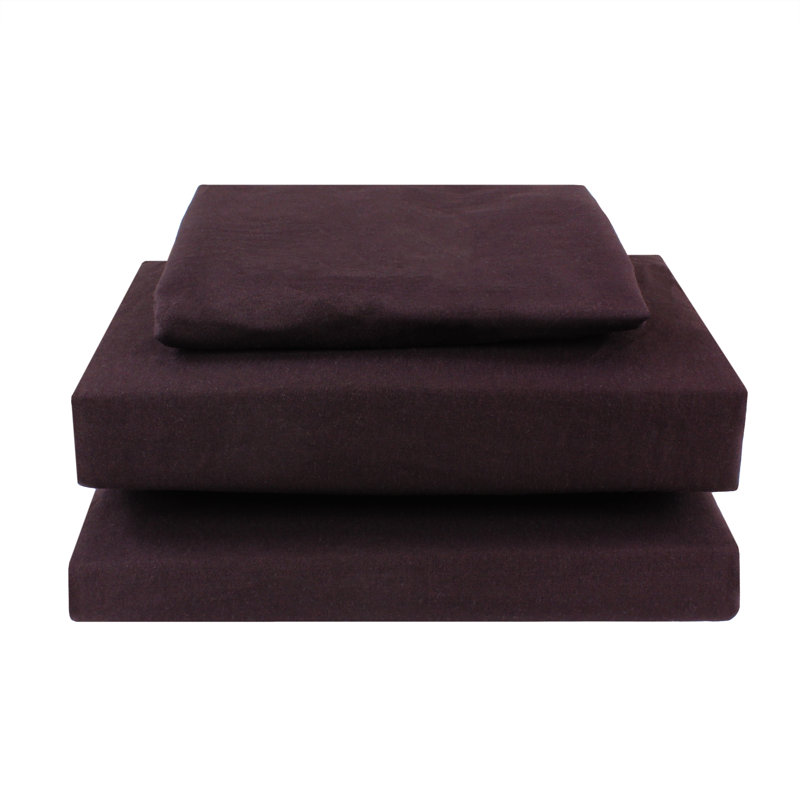 Microfiber Sheet Set, Full/Double Sheet Set + Fitted Sheet + 2Pillowcase, Chocolate