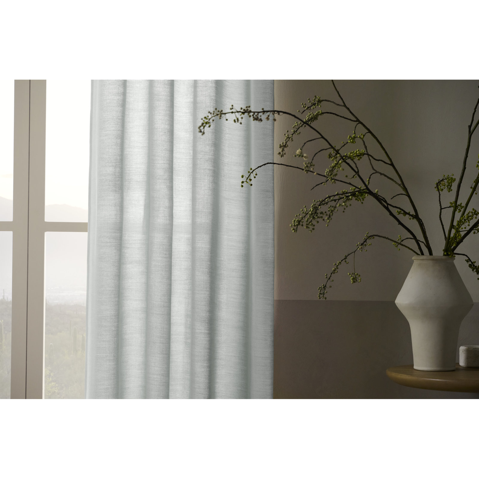 Sunbrella Madison Indoor/Outdoor Light Filtering Curtain, 50" W x 84" L, Spa
